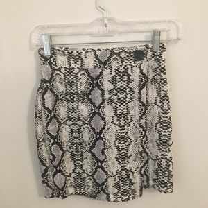 snake print skirt